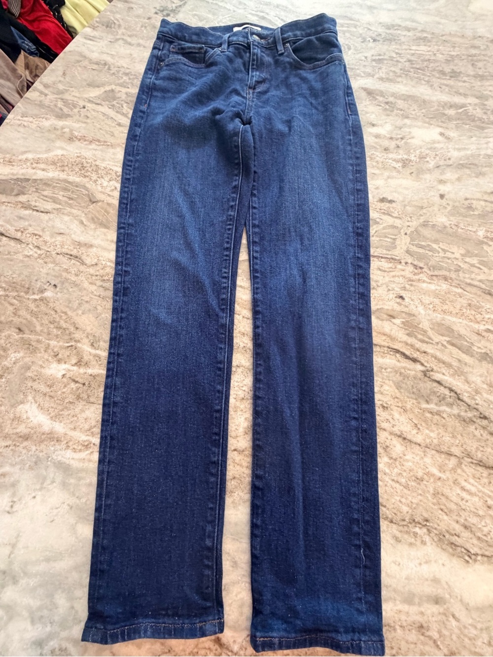 LOFT Super Soft Girlfriend Jeans Women’s Size 0/25 Dark Wash Stretch Denim